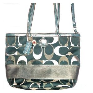 Dark teal Authentic Coach Purse